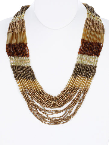 NECKLACE  AZN121082704GDBRO - Scarvesnthangs
 - 2