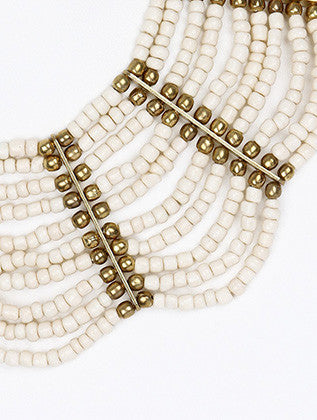 NECKLACE  AZN1386GDWHT - Scarvesnthangs
 - 3