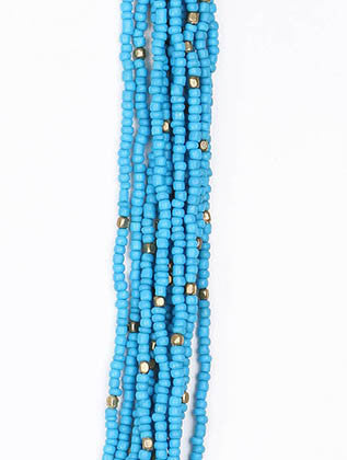 NECKLACE  AZN19058GDBLU - Scarvesnthangs
 - 3