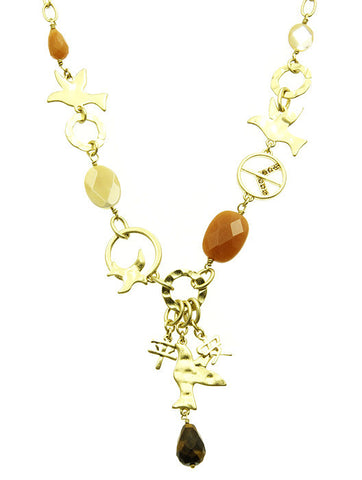 NECKLACE  AZN19111GDBRO - Scarvesnthangs
 - 2