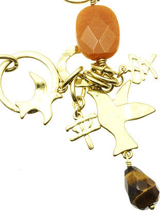 NECKLACE  AZN19111GDBRO - Scarvesnthangs
 - 3