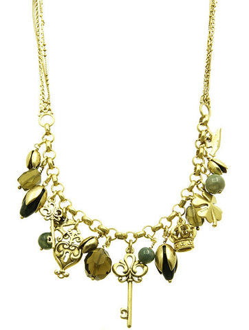 NECKLACE  AZN19211AGGRN - Scarvesnthangs
 - 2