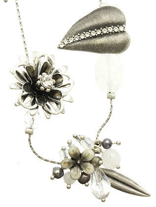 NECKLACE  AZN19415ASWHT - Scarvesnthangs
 - 3