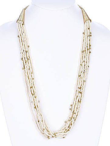 NECKLACE  AZN19508GDWHT - Scarvesnthangs
 - 2