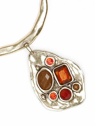 NECKLACE  AZN19811GDRED - Scarvesnthangs
 - 3