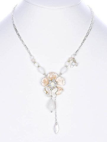 NECKLACE  AZN20811RDWHT - Scarvesnthangs
 - 2
