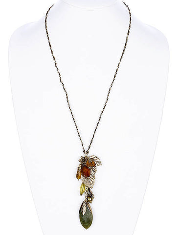 NECKLACE  AZN21914AGGRN - Scarvesnthangs
 - 2