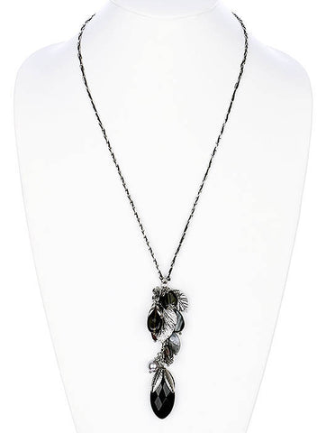 NECKLACE  AZN21914ASBLK - Scarvesnthangs
 - 2