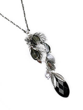 NECKLACE  AZN21914ASBLK - Scarvesnthangs
 - 3
