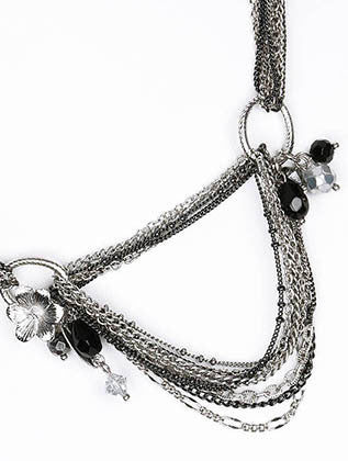 NECKLACE  AZN22015RDBLK - Scarvesnthangs
 - 3