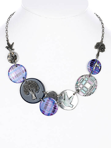 NECKLACE  AZN22111BNPUR - Scarvesnthangs
 - 2