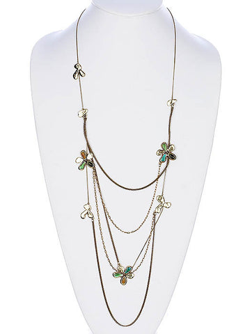 NECKLACE  AZN22215AGMLT - Scarvesnthangs
 - 2