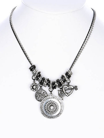 NECKLACE  AZN28476ASBLK - Scarvesnthangs
 - 2