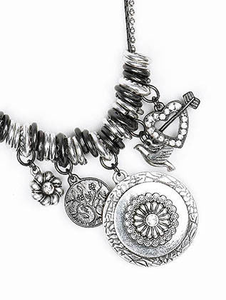 NECKLACE  AZN28476ASBLK - Scarvesnthangs
 - 3