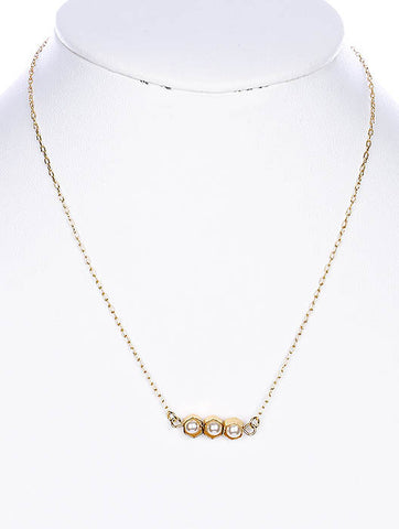 NECKLACE  BON1056GDCRM - Scarvesnthangs
 - 2