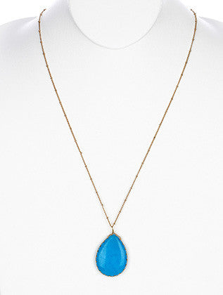 NECKLACE  BON14152GDBLU
