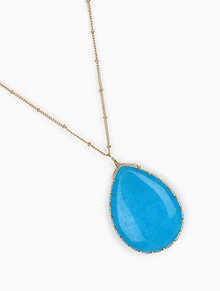 NECKLACE  BON14152GDBLU - Scarvesnthangs
 - 3