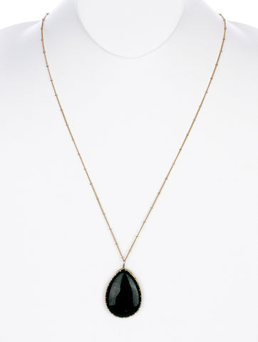 NECKLACE  BON14152GDDGRN - Scarvesnthangs
 - 2