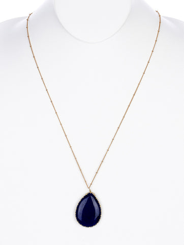 NECKLACE  BON14152GDNVY - Scarvesnthangs
 - 2