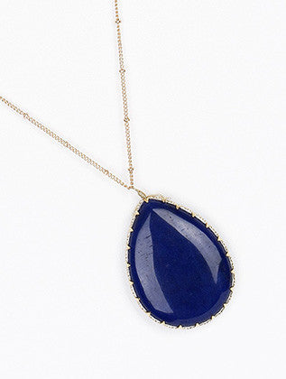NECKLACE  BON14152GDNVY - Scarvesnthangs
 - 3