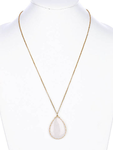 NECKLACE  BON14152GDWHT - Scarvesnthangs
 - 2