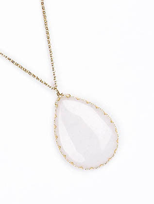 NECKLACE  BON14152GDWHT - Scarvesnthangs
 - 3