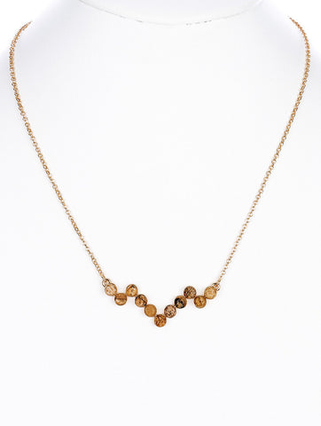 NECKLACE  BON15009GDBRO - Scarvesnthangs
 - 2
