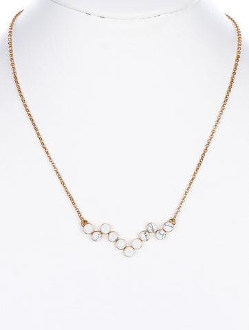 NECKLACE  BON15009GDWHT - Scarvesnthangs
 - 2