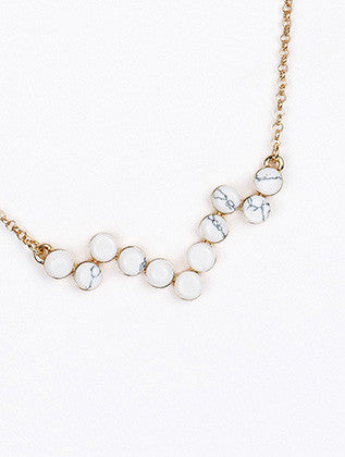 NECKLACE  BON15009GDWHT - Scarvesnthangs
 - 3