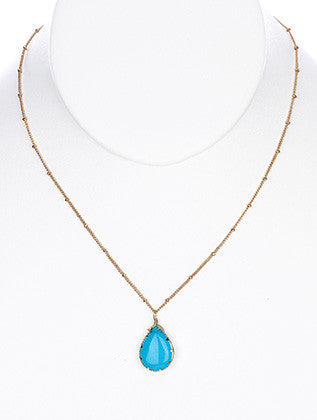 NECKLACE  BON99091GDBLU