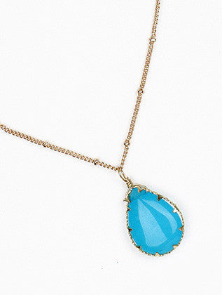 NECKLACE  BON99091GDBLU - Scarvesnthangs
 - 3