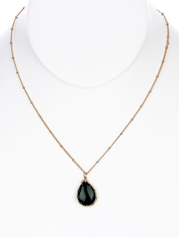 NECKLACE  BON99091GDDGRN - Scarvesnthangs
 - 2