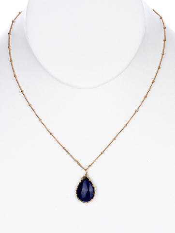 NECKLACE  BON99091GDNVY - Scarvesnthangs
 - 2