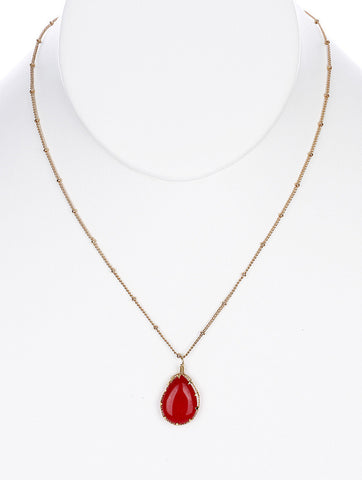 NECKLACE  BON99091GDRED - Scarvesnthangs
 - 2