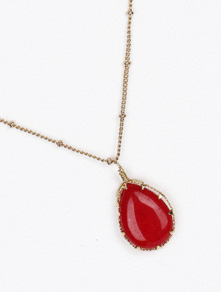 NECKLACE  BON99091GDRED - Scarvesnthangs
 - 3