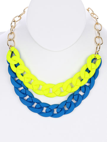 NECKLACE  BON99287GDBLU - Scarvesnthangs
 - 2