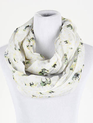 SCARF   ELEPHANT PRINT  BTF99553GRN