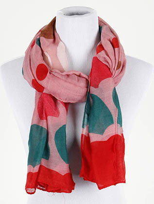SCARF   LARGE POLKA DOT PRINT  BTF99600PNK