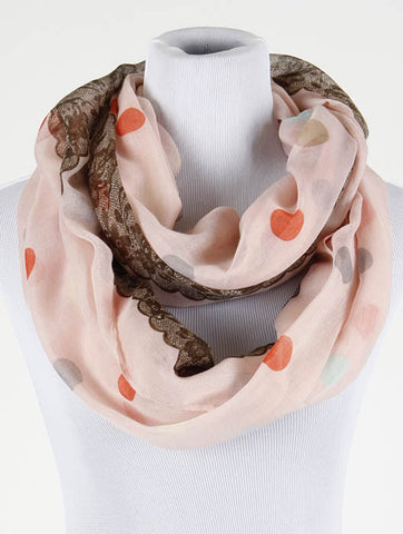 SCARF   POLKADOT PRINT  BTF99706PNK - Scarvesnthangs
 - 2