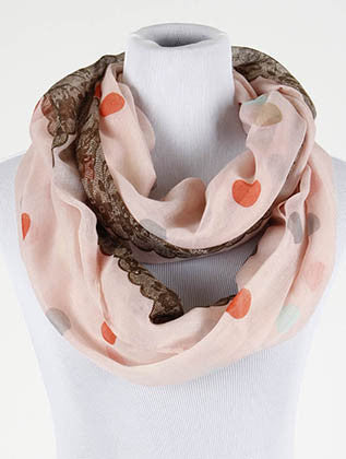 SCARF   POLKADOT PRINT  BTF99706PNK