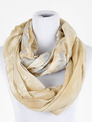 SCARF   FLORAL PRINT  BTF99709NAT