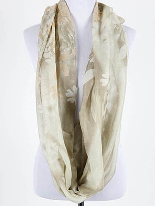 SCARF   FLORAL PRINT  BTF99709OLV - Scarvesnthangs
 - 3
