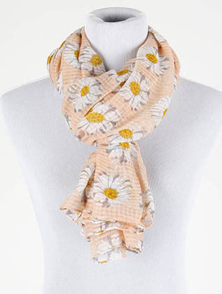 SCARF   DAISY PRINT  BTF99741PNK - Scarvesnthangs
 - 3