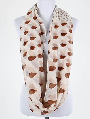 SCARF   HEART PRINT  BTF99751BRO - Scarvesnthangs
 - 3