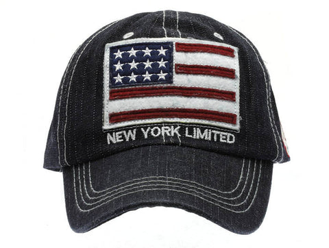 HAT AND CAP   AMERICAN FLAG  BTH4133NVY - Scarvesnthangs
 - 2