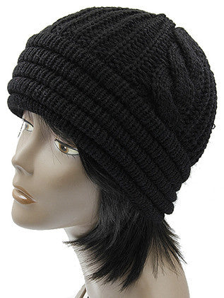 HAT AND CAP   DOUBLE LAYERED  BTH4212BLK - Scarvesnthangs
 - 3
