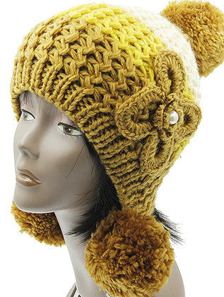 HAT AND CAP   EAR FLAP  BTH50721YEW - Scarvesnthangs
 - 3