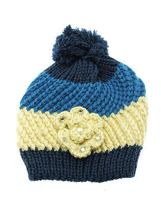 HAT AND CAP   POM POM  BTH5075BLU