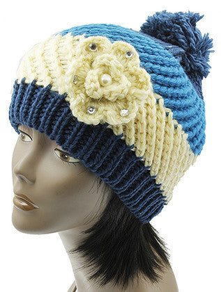 HAT AND CAP   POM POM  BTH5075BLU - Scarvesnthangs
 - 3
