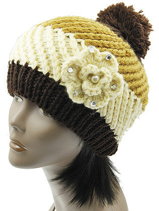 HAT AND CAP   POM POM  BTH5075BRO - Scarvesnthangs
 - 3